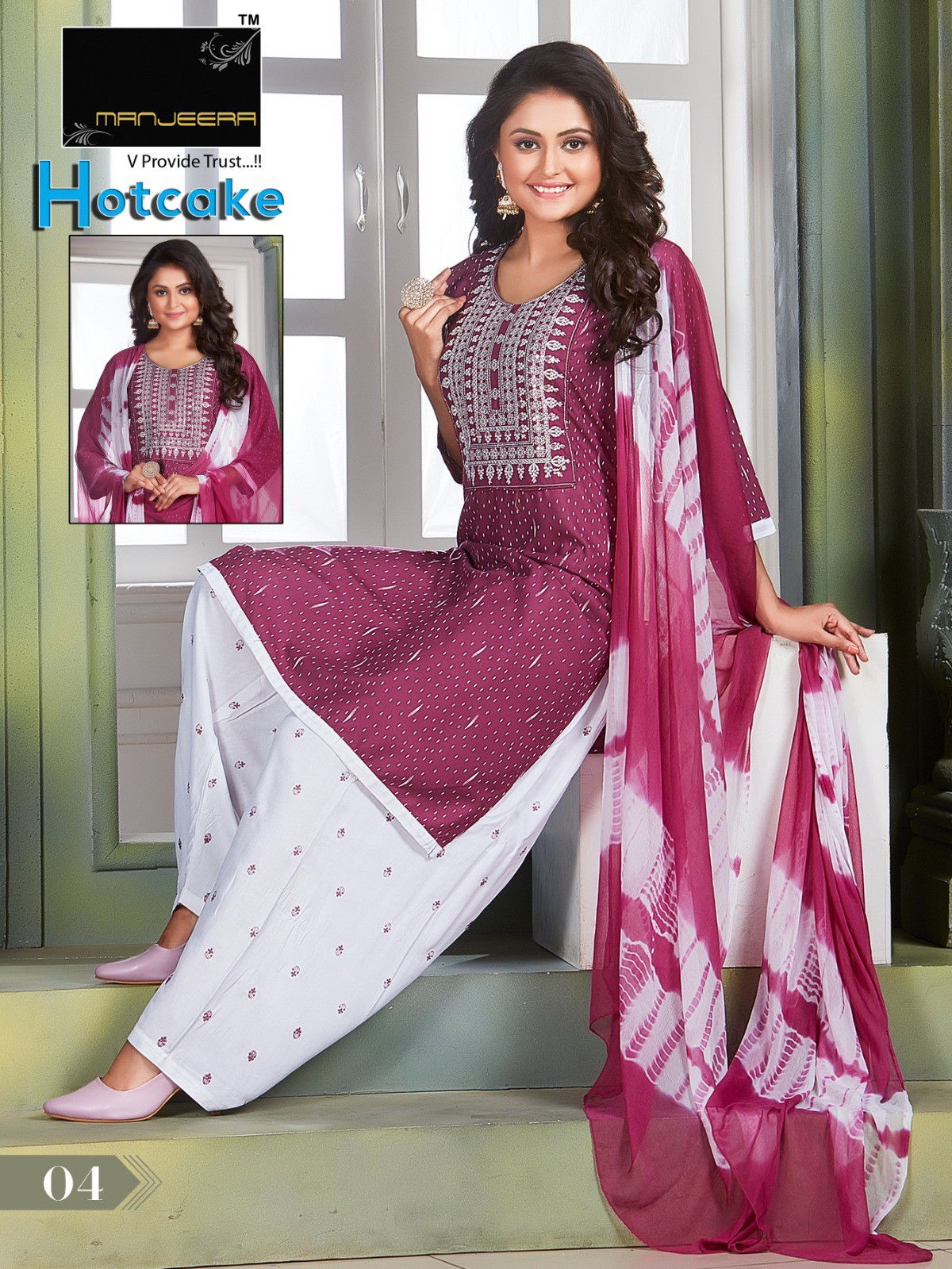 Manjeera Hotcake Printed Patiyala Readymade Suits
